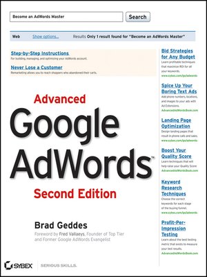 cover image of Advanced Google AdWords